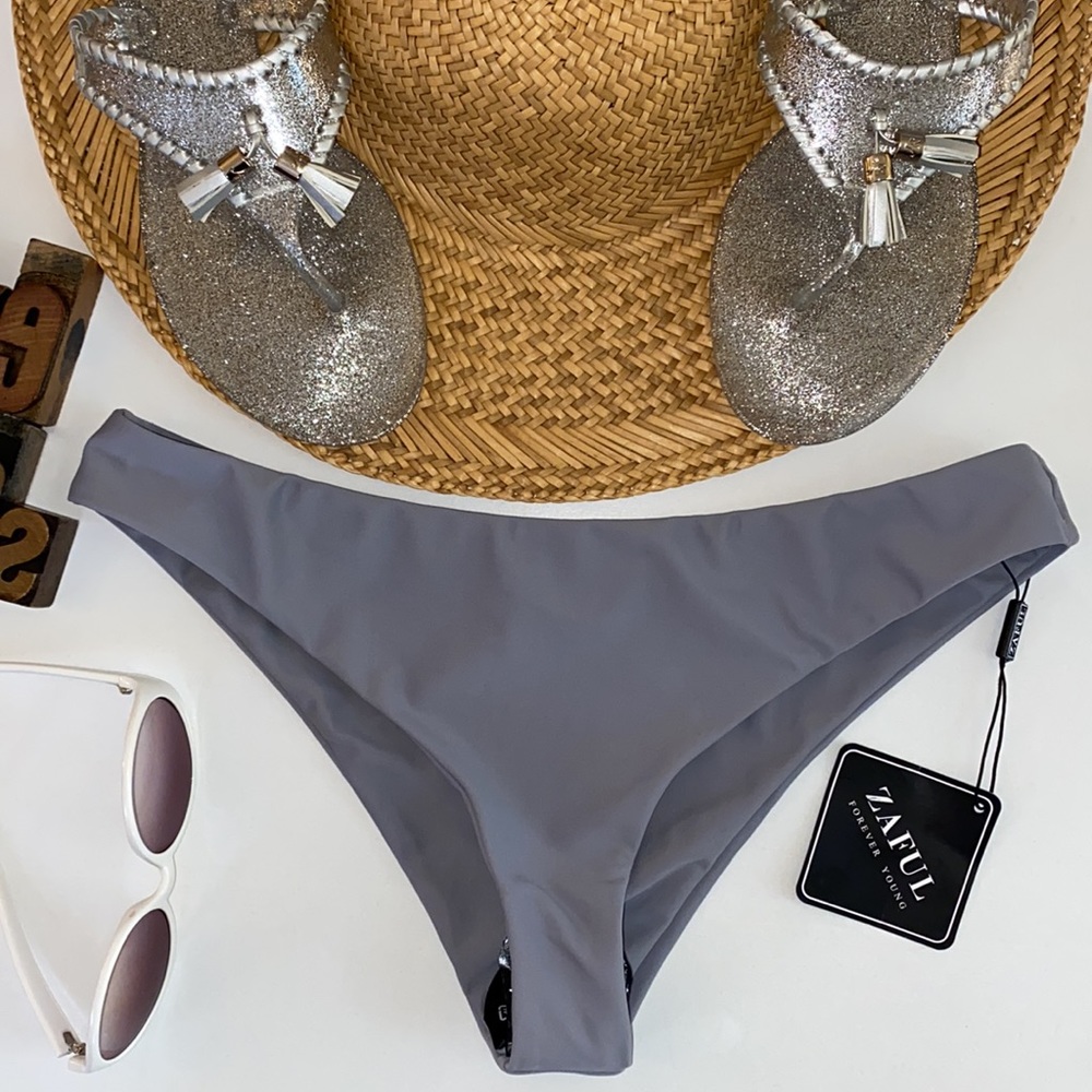 🆕🏊‍♀️ZAFUL Gray Bikini Swim Suit Bottom - Picture 2 of 8